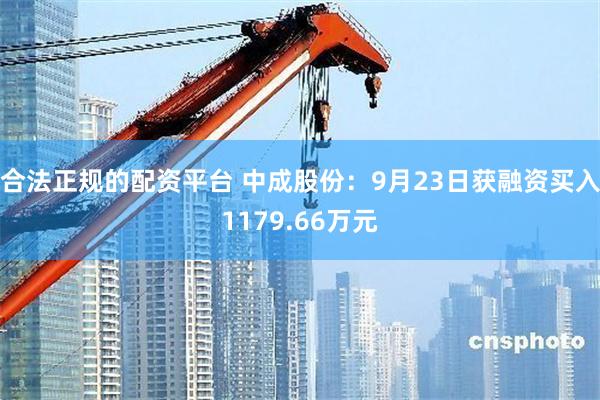 合法正规的配资平台 中成股份：9月23日获融资买入1179.66万元