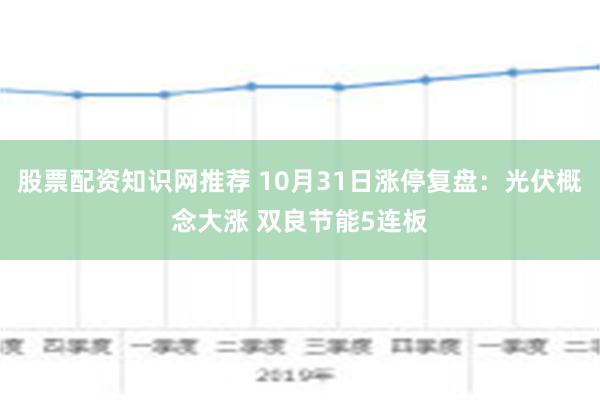 股票配资知识网推荐 10月31日涨停复盘：光伏概念大涨 双良节能5连板